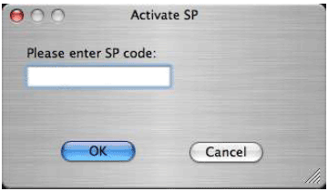 Please enter SP code. 