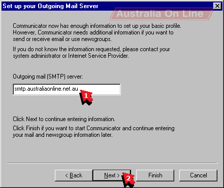 Set up your Outgoing Mail Server dialog. 